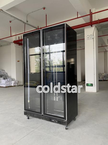 Upright Commercial Glass Door Display Refrigerator Beverage Beer Cooler