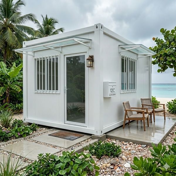 Weatherproof Flat Pack Container House Detachable Anti Corrosive Prefab Container Homes