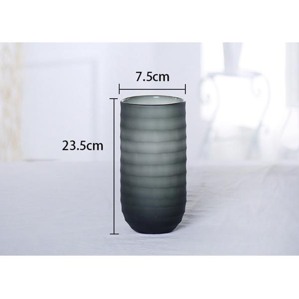 Dirección superficial de Gray Decorative Glass Vases Polished de la pendiente
