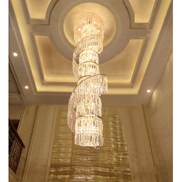 Luxury crystal chandelier duplex building hollow living room lamp large chandelier(WH-NC-91)