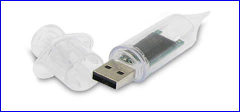Transparent Plastic Syringe USB Pen Drive Hospital Promotional