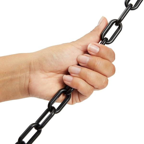 Cadena de barrera de plástico negro personalizable para protección y seguridad a prueba de intemperie