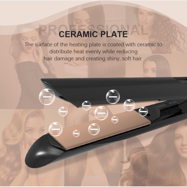 LCD Ceramic Hair Flat Iron With MCH PTC Heater Titanium  Plates