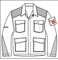 Workwear 350gsm 991 ткани анти- статический, пожаробезопасная куртка работы