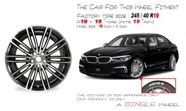 19 OEM Rim 86328 Replica Wheel For 17-20 BMW 530e 530i 540i M550i
