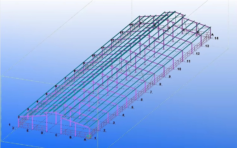 Steel Frame Prefabricated Goat Shed Q235B Q355B Steel Factory Shed