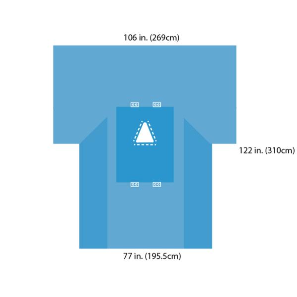 ETO Sterile Dark Blue Disposable Medical Drapes For C Section