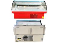 R404a 2M Deli Display Refrigerator curvou a mostra de vidro da carne