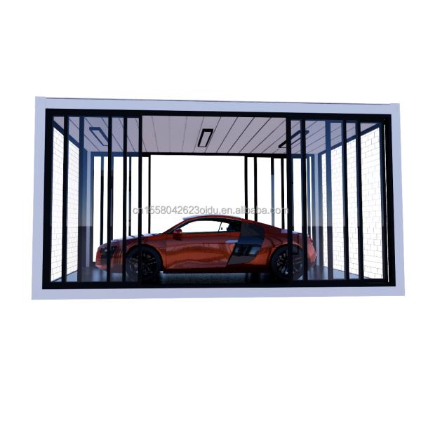 Crystal Glass Shop Design Maison préfabriquée mobile de 20 pieds avec des fenêtres en alliage d'aluminium et une courbure en acier galvanisé de 180 g