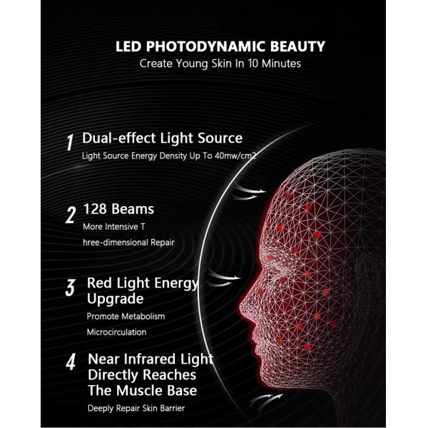 Silicone LED Face Mask for Firming Customized Shapes and Product Net Weight 0.5kg
