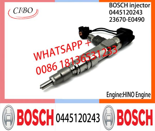 Conjunto original 0445120243 23670-E0490 do injetor de combustível 23670-E0490 de BOSCH 0445120243 para HINO