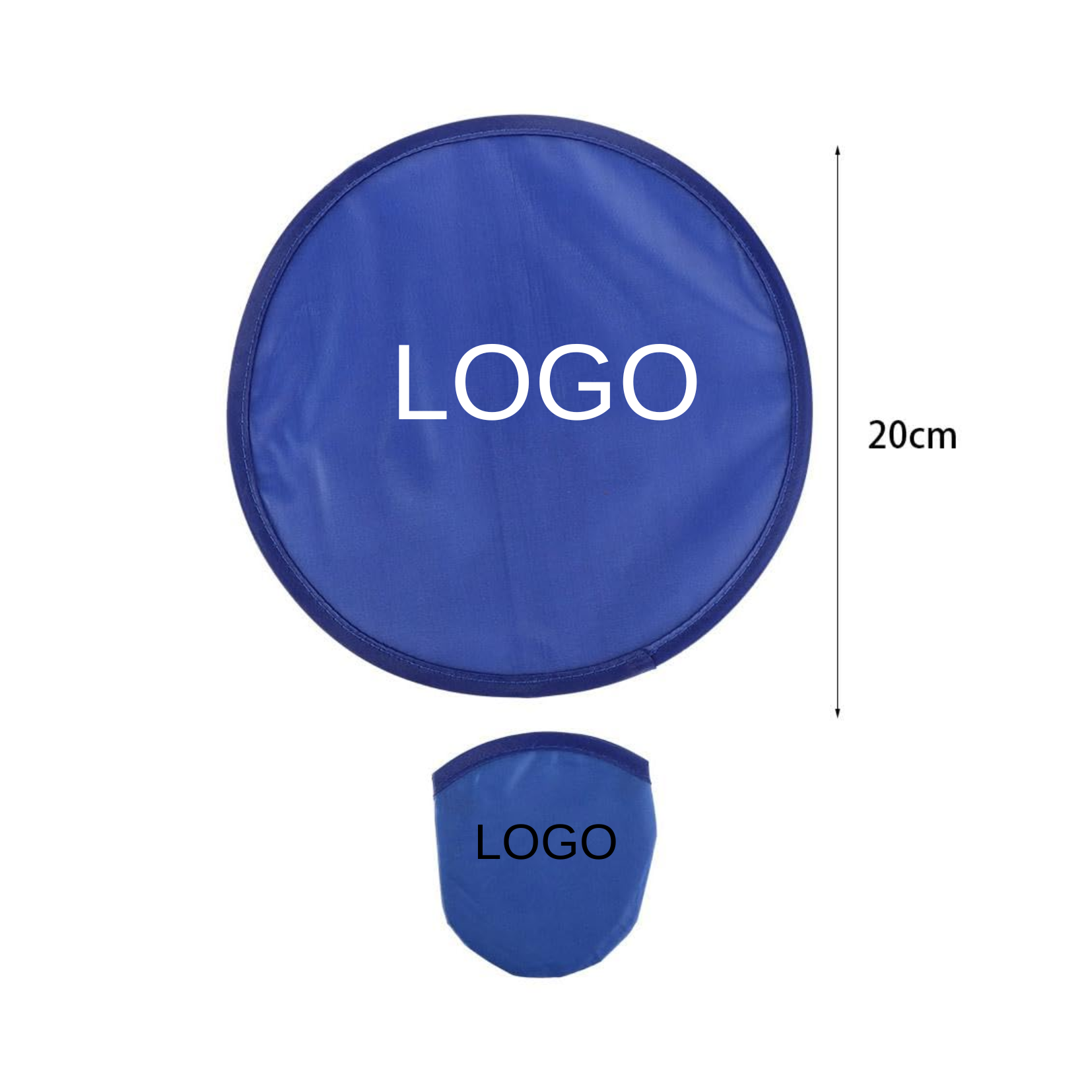 Nylon Cloth Folding Hand Fan, Round Foldable Flying Disc