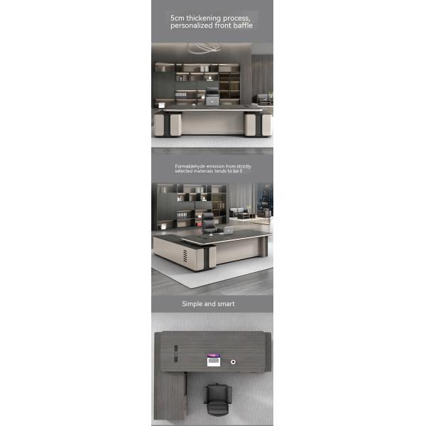 Sitio de muebles de oficina modernos sencillos Escritorio grande y silla para la sala del gerente ecológica