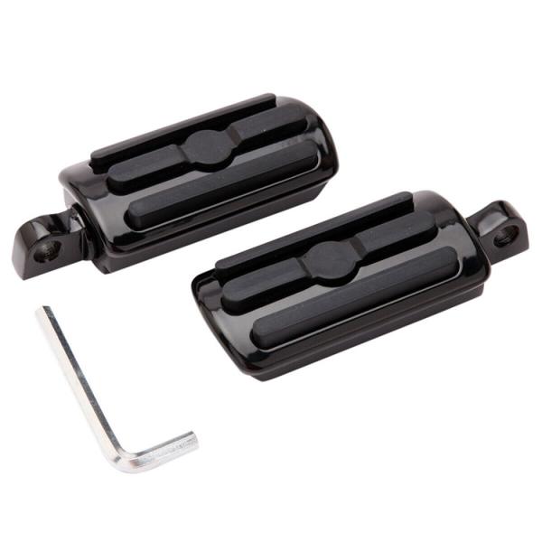 Custom Black Foot Pegs Motorcycle Footpeg Footrest for Harley Davidson and Long-Lasting