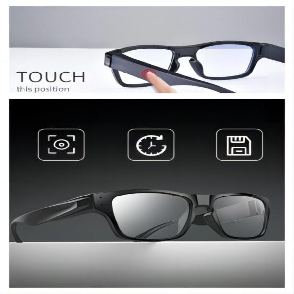 Motorcycle Bicycle Motorbike Wearable Smart Glasses HD1080P for Outdoor Wilderness