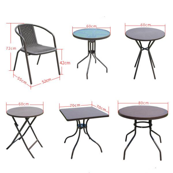 Outdoor Armchair Plastic Material Rattan Armchair Garden Patio Chair Set for Outdoor