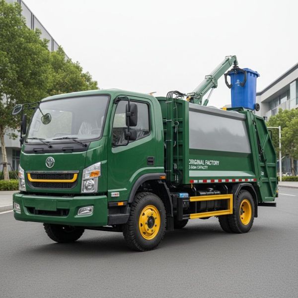 Original Factory Cargo Truck Electric Garbage Bin Collecting Transport Vehicle With 2-5cbm Capacityc