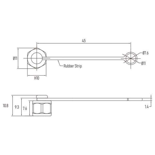 пылезащитные колпачки кругового соединителя аксессуаров M8 желез кабеля 8mm
