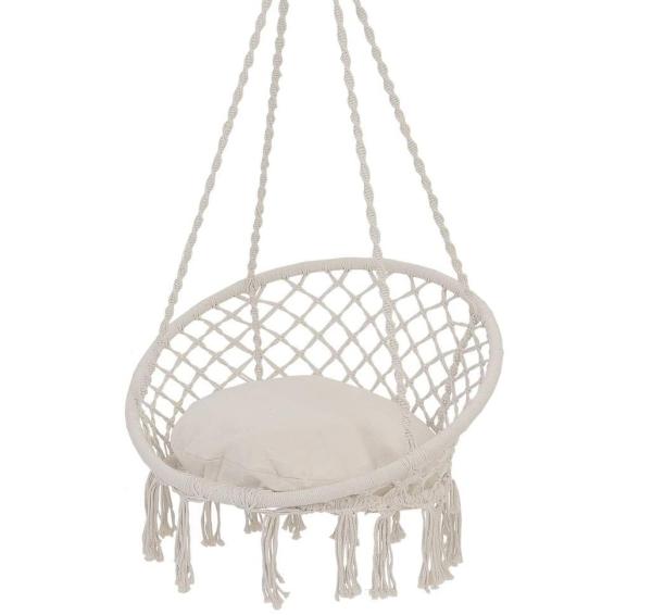 Hammock Área de Jardim Swing Chair Jardim Macrame Swing Hanging Chair Hammock para animais de estimação