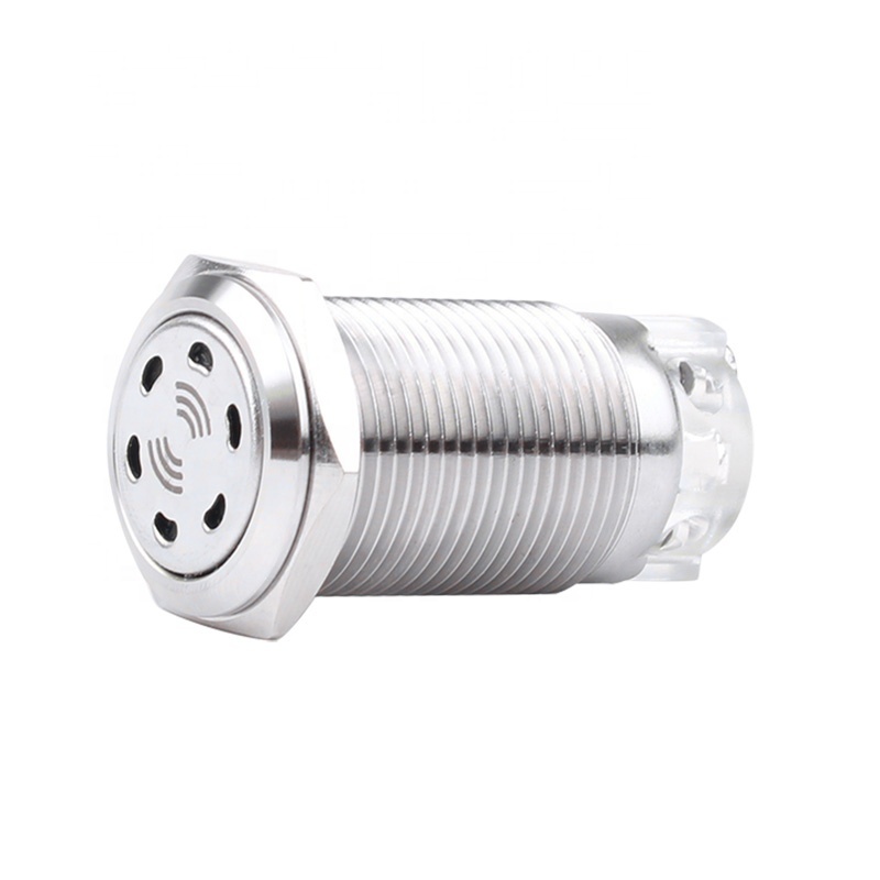 16mm Stainless Steel LED Waterproof Metal Buzzer 12V/24V/5V Screw Terminal
