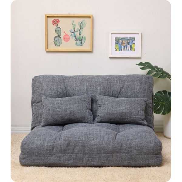 Portable Double Seat Foldable Backrest Square Japanese Style Tatami Reclining Lazy Floor Sofa