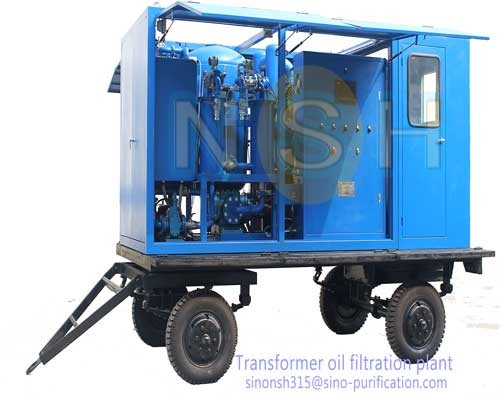 Insulating Dehydration Vacuum Oil Purifier 500L/Min Shelf Covering