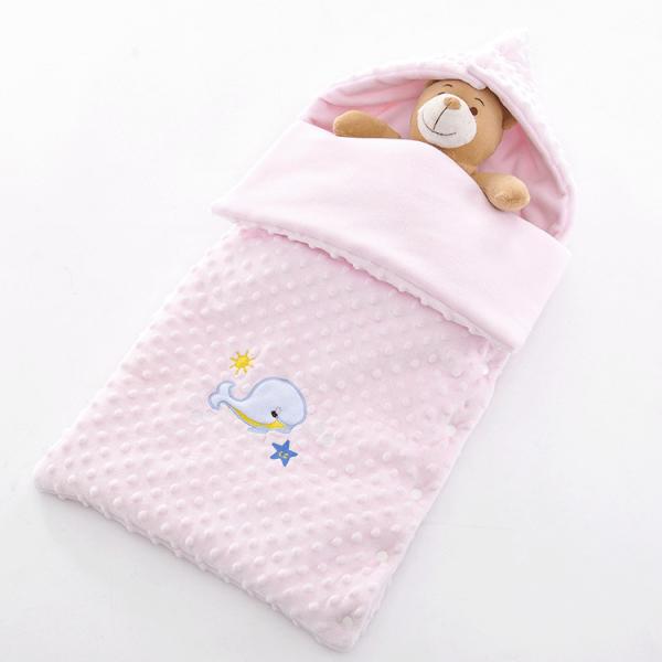 Newborn Baby Fleece Swaddle Blanket Fade Resistant Thick Warm Fleece Wrap