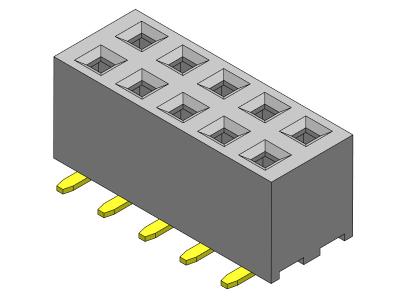 TIPO duplo fêmea de SMT da fileira do conector 2.00mm do encabeçamento - 2 *2 PIN To 2*40PIN H=4.00mm