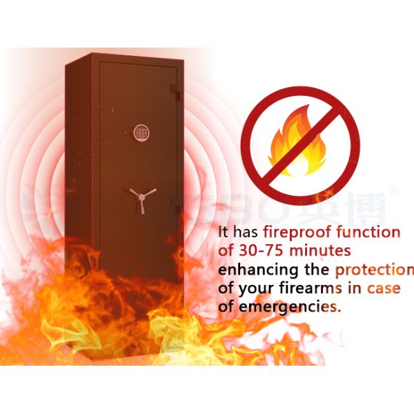 Fire Prevention Green Gun Safe Box YB/GS-180 Smart LED Display For Secure Storage