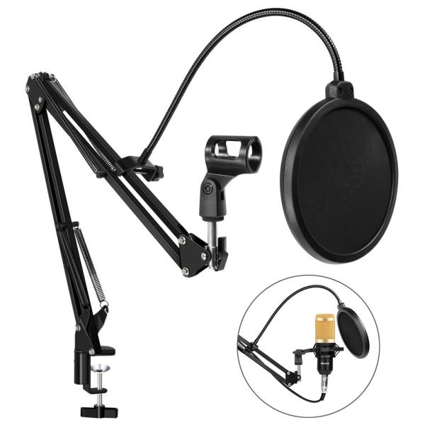 32mm Desktop Mic Stand With Pop Filter