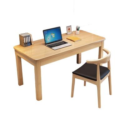 Mesa de computador de escritório de madeira sólida de melamina para estudo em casa e combinação de cadeira de quarto