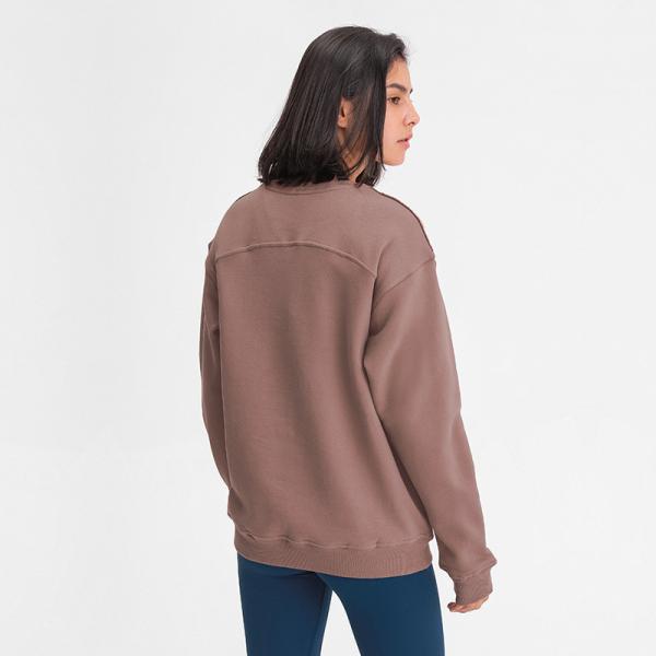 As mulheres do poliéster do algodão 40% de 60% malham a camiseta de pouco peso do pescoço de grupo dos Hoodies