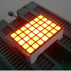 Yellow 14 Pins Square LED Matrix Screen , 5x7 LED Matrix Waterproof