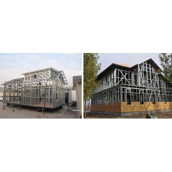 Ultra Modern Light Steel Prefab House / Double Story Prefab Homes Heat Resistant