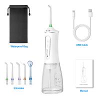 Rechargeable High Pressure 300ml Facial Care Electric Oral Irrigator OEM ODM White ABS TYPE-C