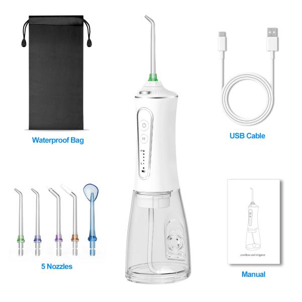 Appareil électrique de blanchiment des dents à l'eau dentaire, nettoyant et irrigateur portable pour l'hygiène des dents