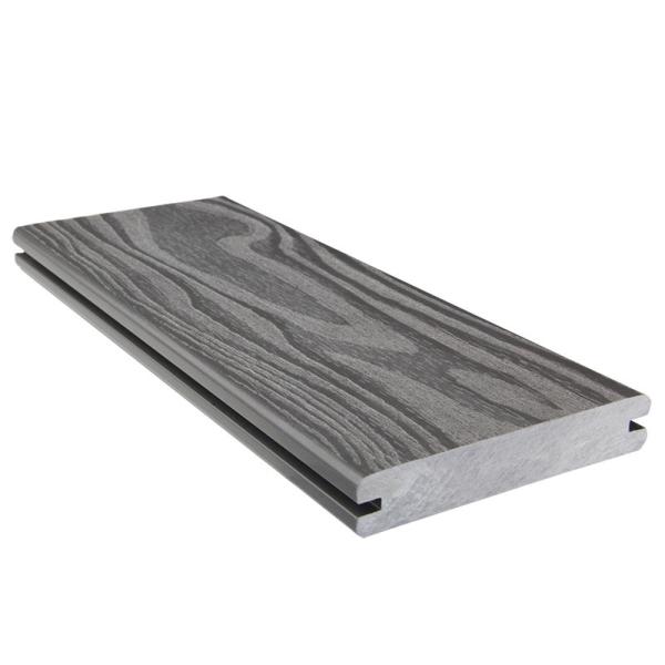 134x24mm Grey 38% HDPE Solid Composite Deck Boards UV Resistant