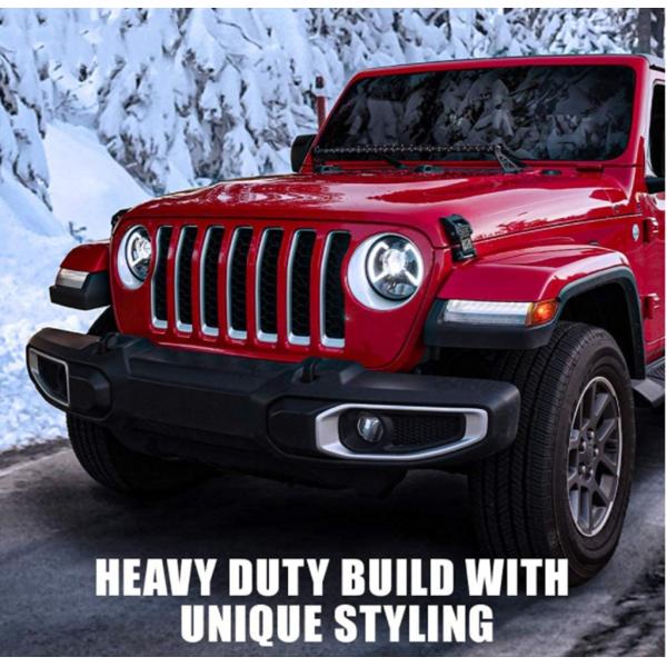 Stainless Black Lock Car Accessories Steel Locking Hood Latch Catch Kit For Jeep Wrangler JK