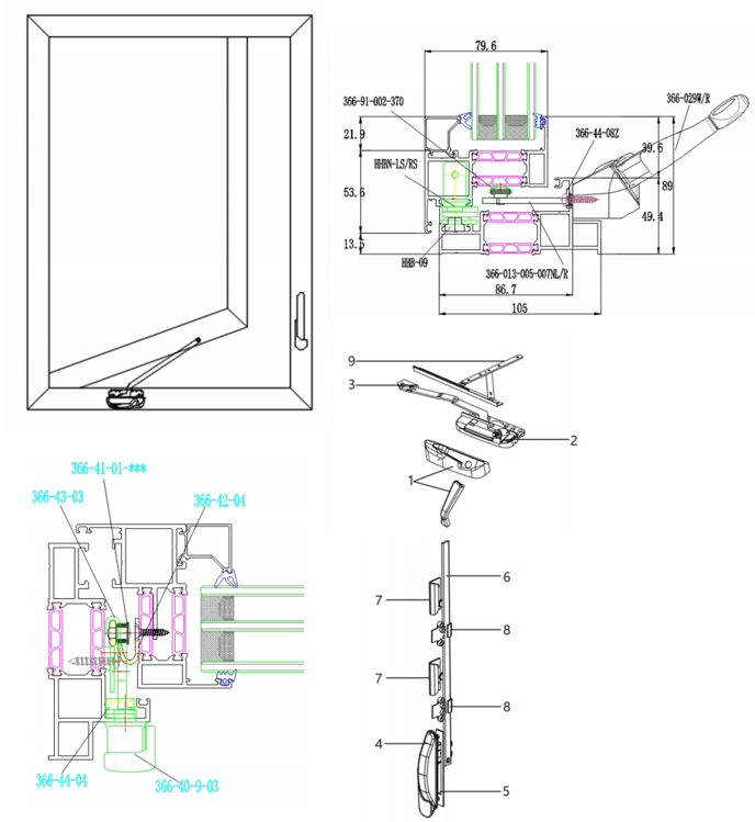 Flexible Lateral Swing Side Hung Aluminium Windows For Enhanced Ventilation Easy Maintenance