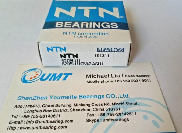 P6 High Precision Deep Groove Ball Bearing NTN 6205LLU 25 * 52 * 15mm For Reduction Gears