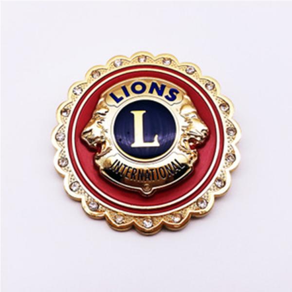 Hard Enamel Zinc Alloy Metal Lapel Pins Custom Lions Club Cartoon Gift