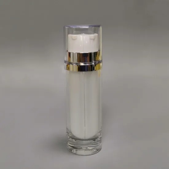 JL-LB314 White Dual Chamber Plastic Luxury Lotion Bottles With Double Actuator