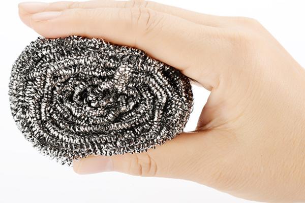 Environmental Friendly Scouring Pad Stainless Steel , No Peculiar Smell Metal Pot Scrubbers