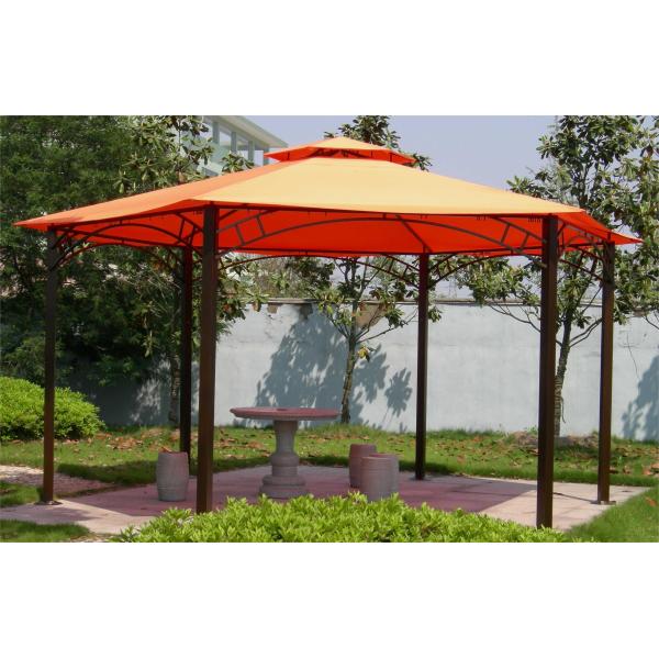 2.5*2.5*2.5M PVC Hexagonal Aluminum Canopy Gazebo Tent for Garden Outdoor Activities