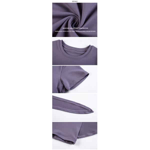 300gsm Front Straps Activewear T Shirts Padded Short Sleeve Twist Front T Shirts