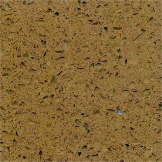 Ocean Yellow Shining Quartz Kitchen Worktops Strong Temperature Resistant