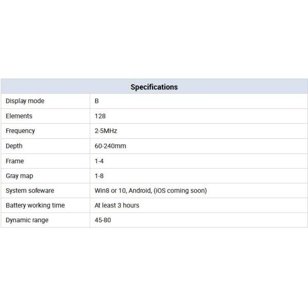 Hot Sale Smart USB Convex Medical Doppler Ultrasound Scanner Ultrasound Probe