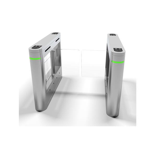 120W Face Recognition Thermal Detection Swing Turnstile Gate with DC Brushless Motor and LED Indicator