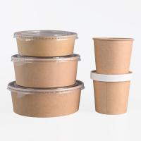 Compostable durable à micro-ondes bols jetables Kraft emporter des récipients