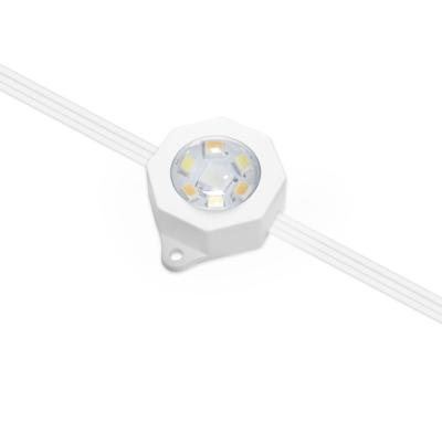 Bright Wall Mounted RGBIC CCT SMART Eave Outdoor Lights with White Finish and Electrical Power Source